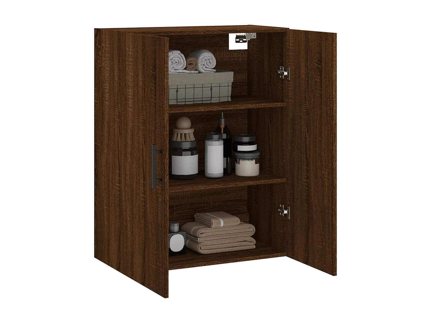 Armoire murale chêne marron 69,5x34x90 cm FR84228