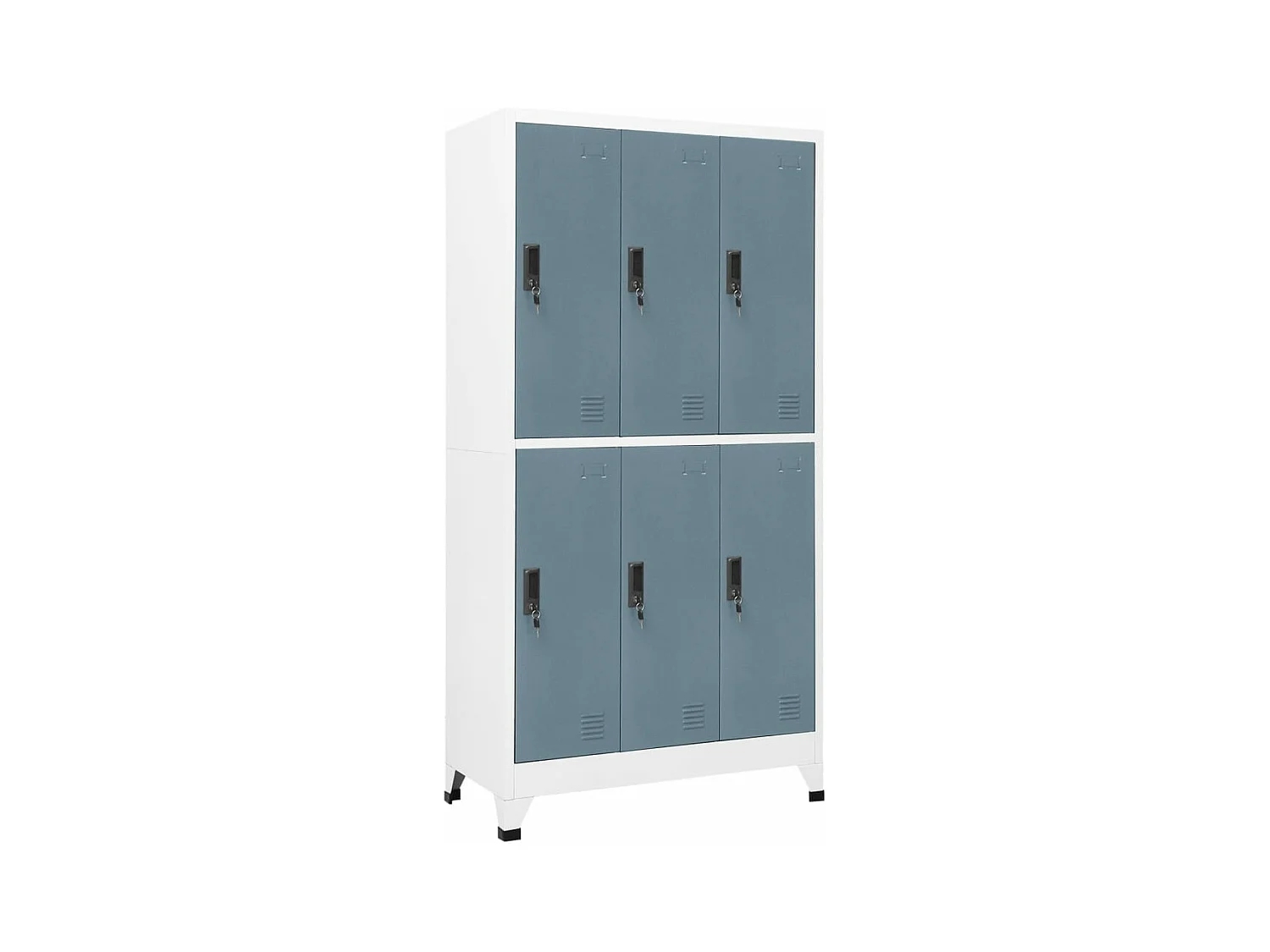 Armoire à casiers Gris clair et gris foncé 90x45x180 cm Acier FR95938