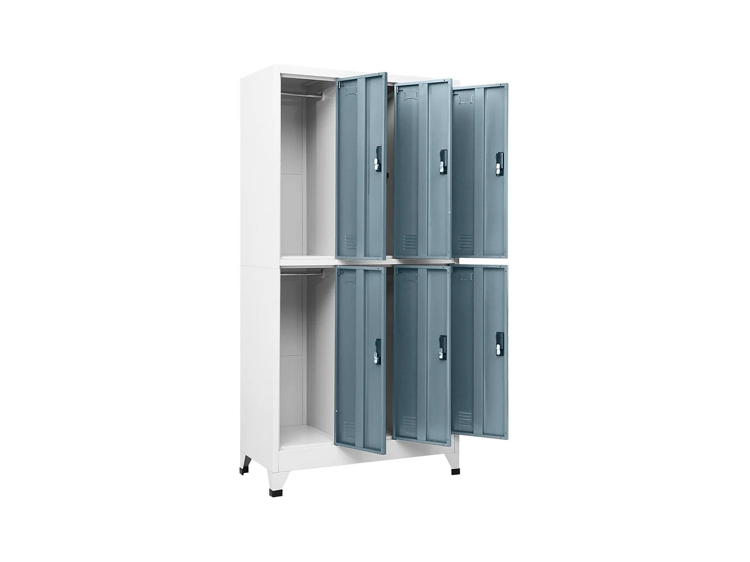 Taquilla de acero gris claro y gris oscuro 90x45x180 cm ES433995