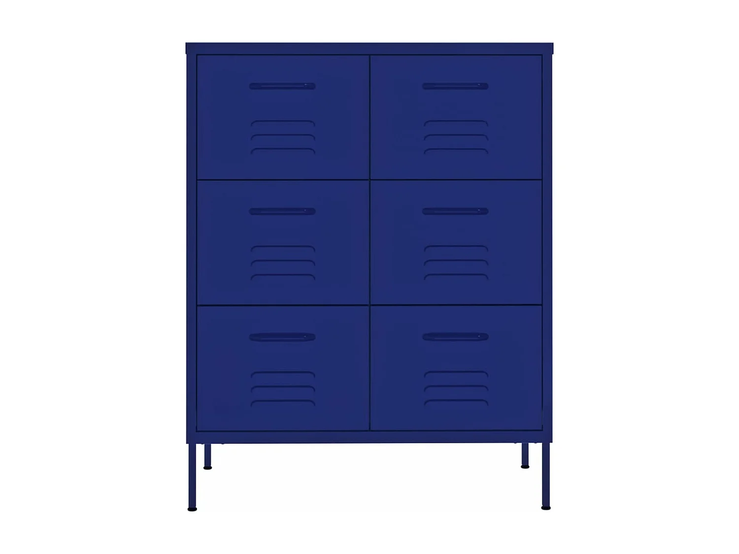 Armoire à tiroirs Bleu marine 80x35x101,5 cm Acier FR28370