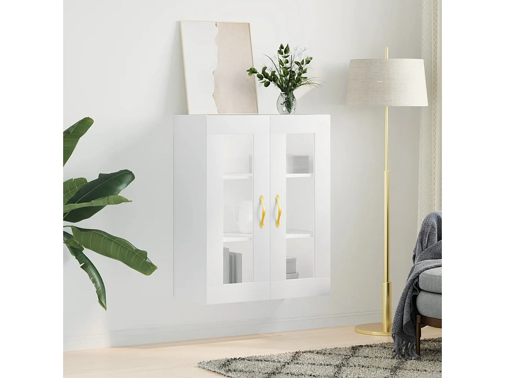 Armoire murale blanc 69,5x34x90 cm FR84558