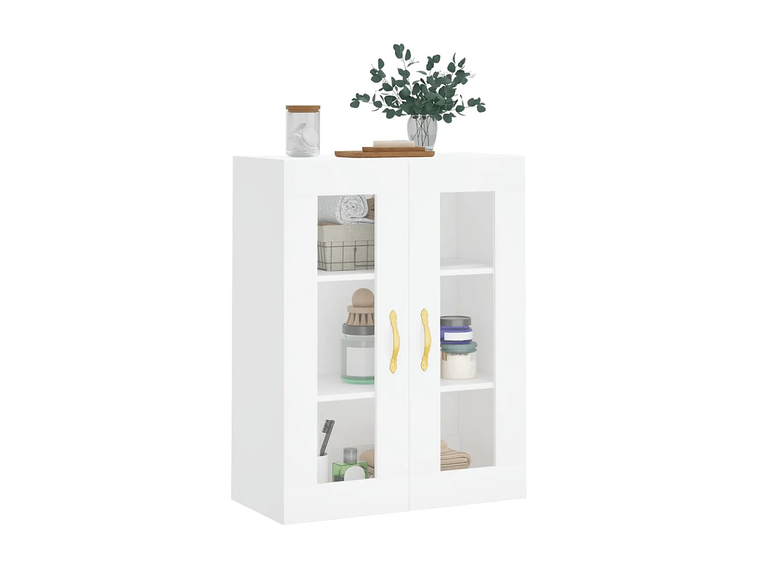 Armoire murale blanc 69,5x34x90 cm FR84558