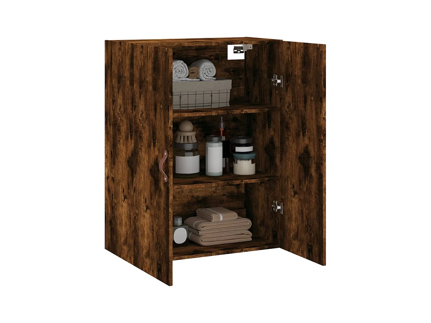 Armario de pared roble ahumado 69,5x34x90 cm ES375907