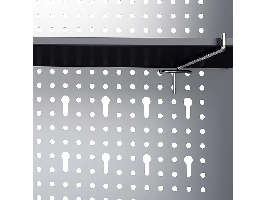 Armoire à outils murale Style Industriel Métal Gris et noir FR78683