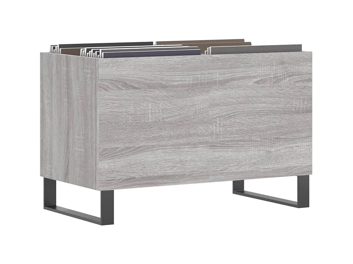 Armoire à disques sonoma gris 74,5x38x48 cm bois d'ingénierie FR12871