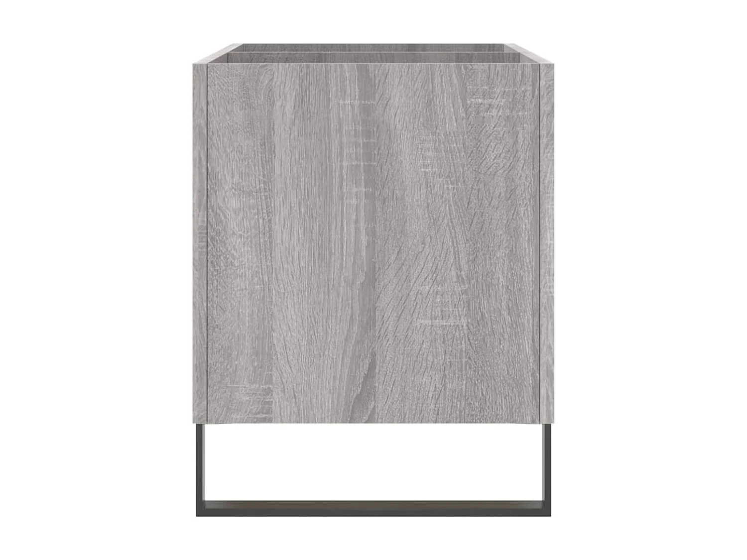 Platenkast 74,5x38x48 cm bewerkt hout grijs sonoma eikenkleurig BE226108