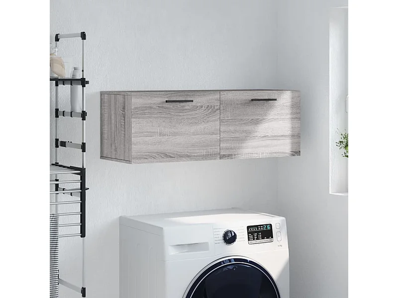 Armario de pared madera ingeniería gris Sonoma 100x36,5x35 cm ES604798