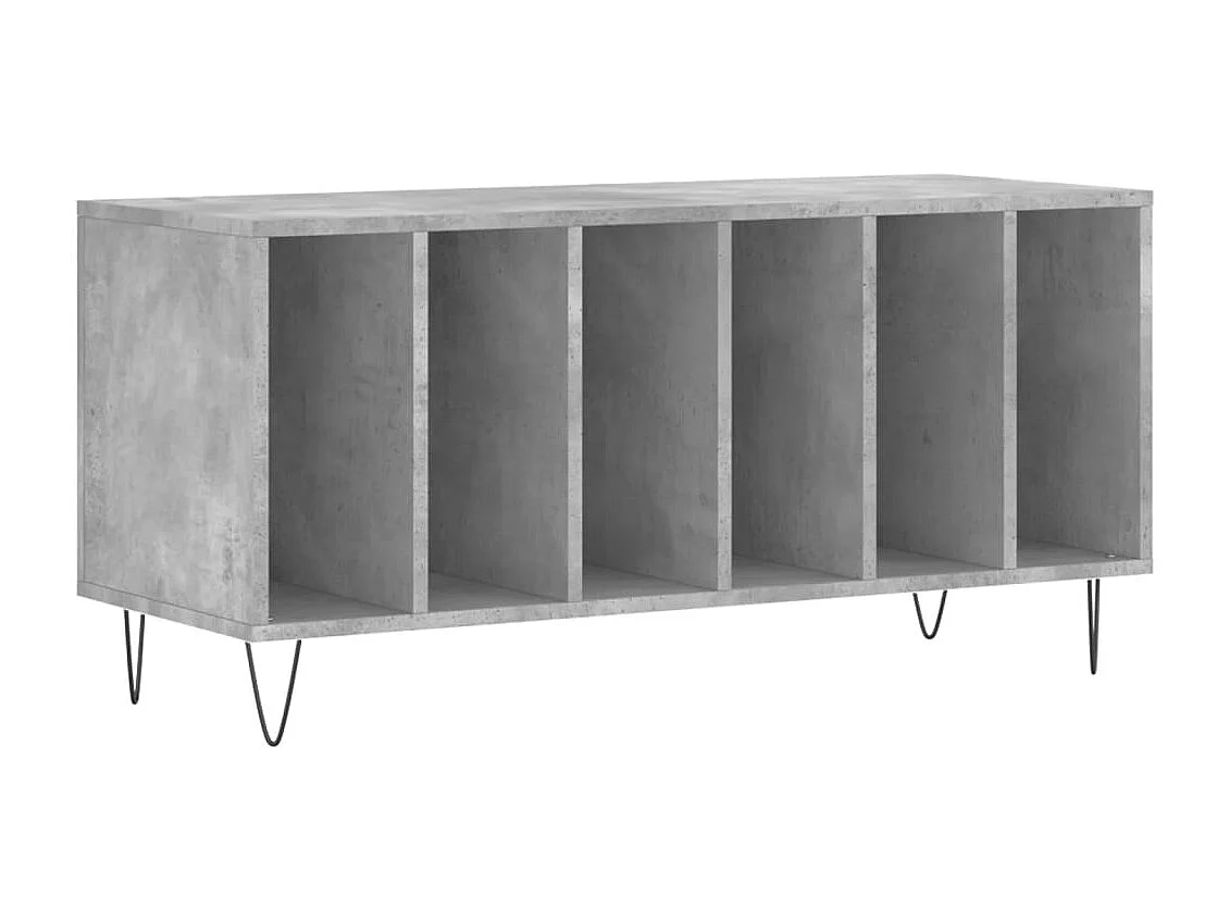 Armoire à disques gris béton 100x38x48 cm bois d'ingénierie FR84977