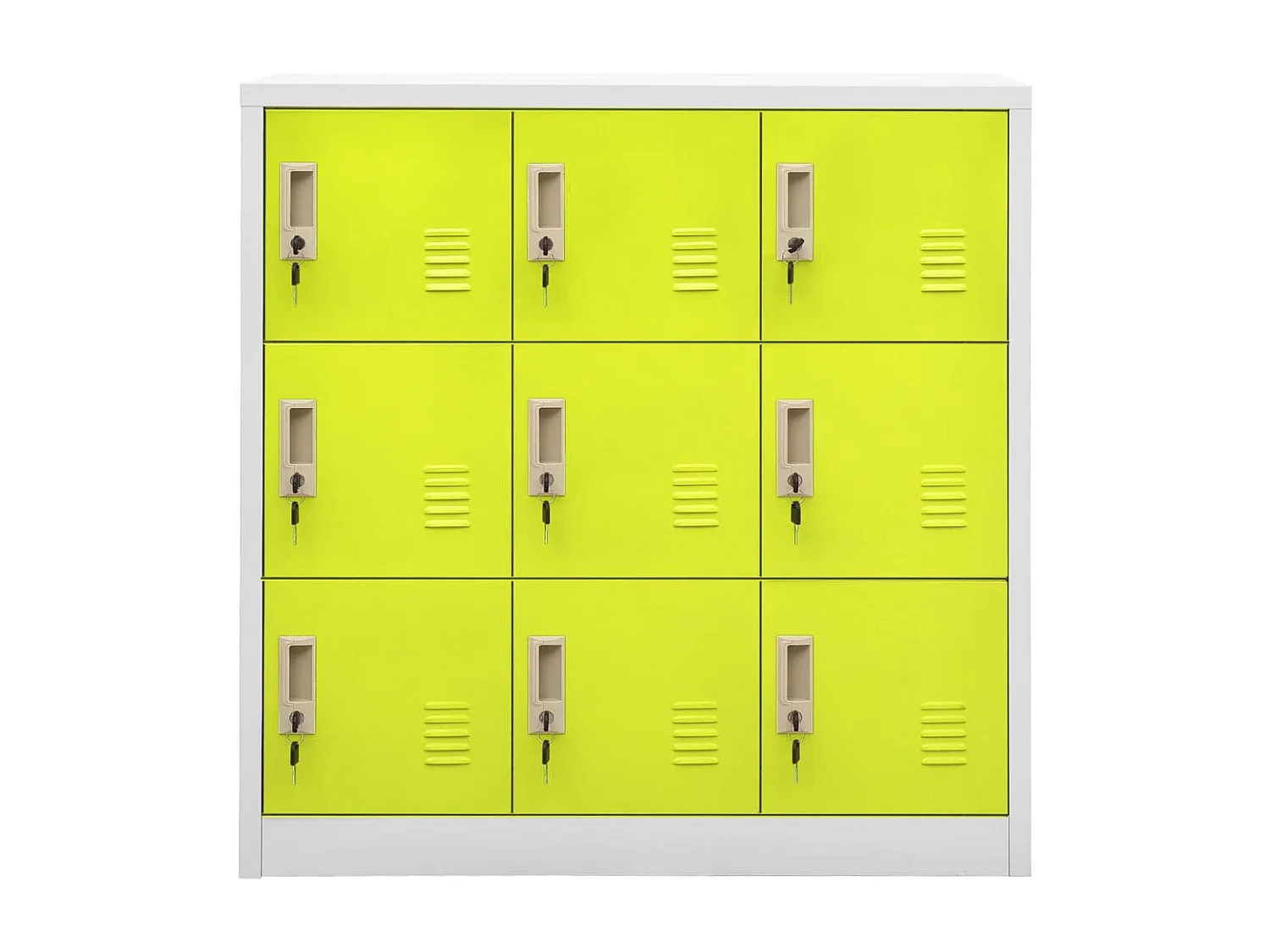 Armoires à casiers 2 pcs Gris clair et vert 90x45x92,5 cm Acier FR48931