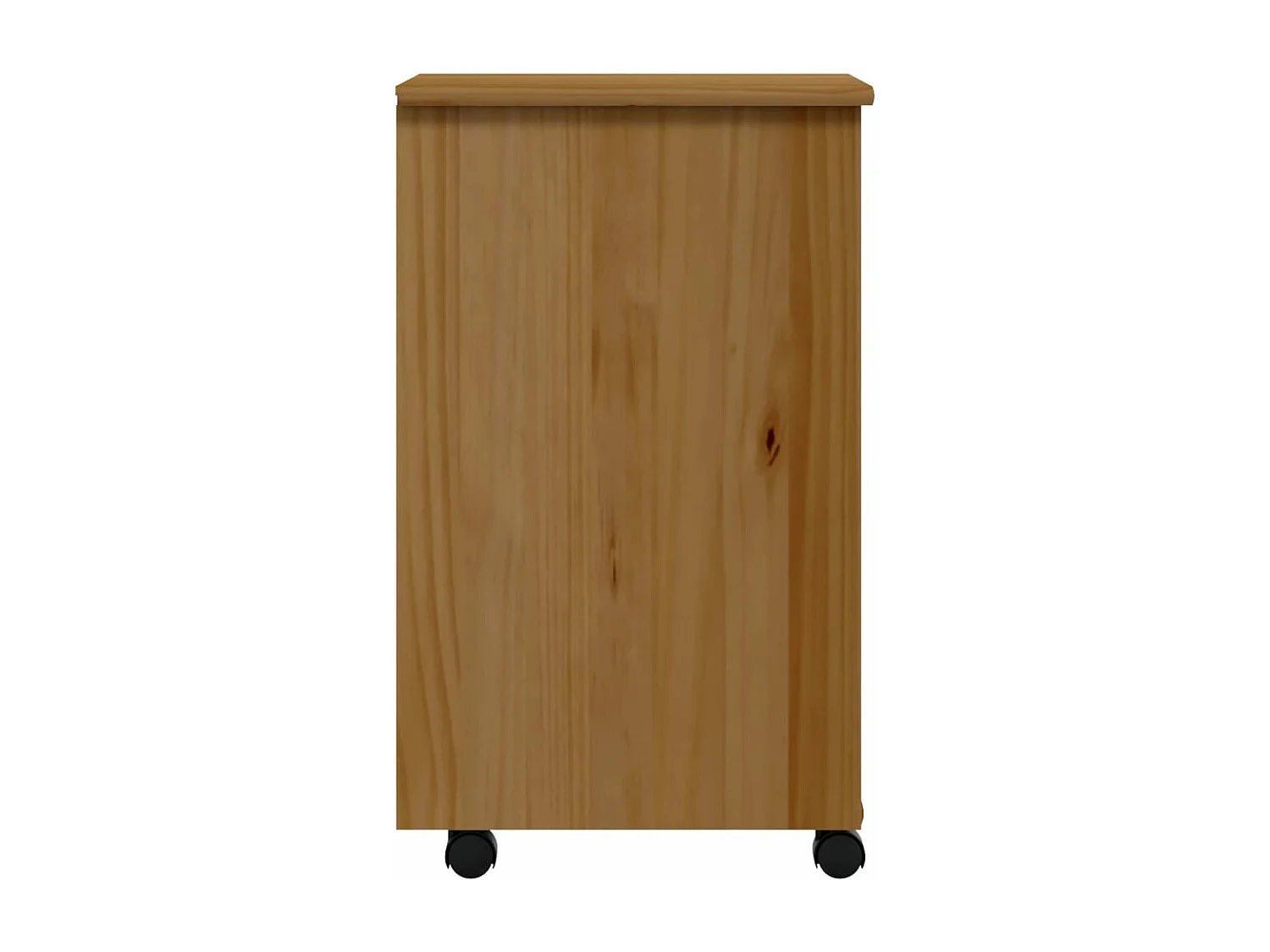 Armoire roulante avec tiroirs MOSS bois de pin marron miel FR98626