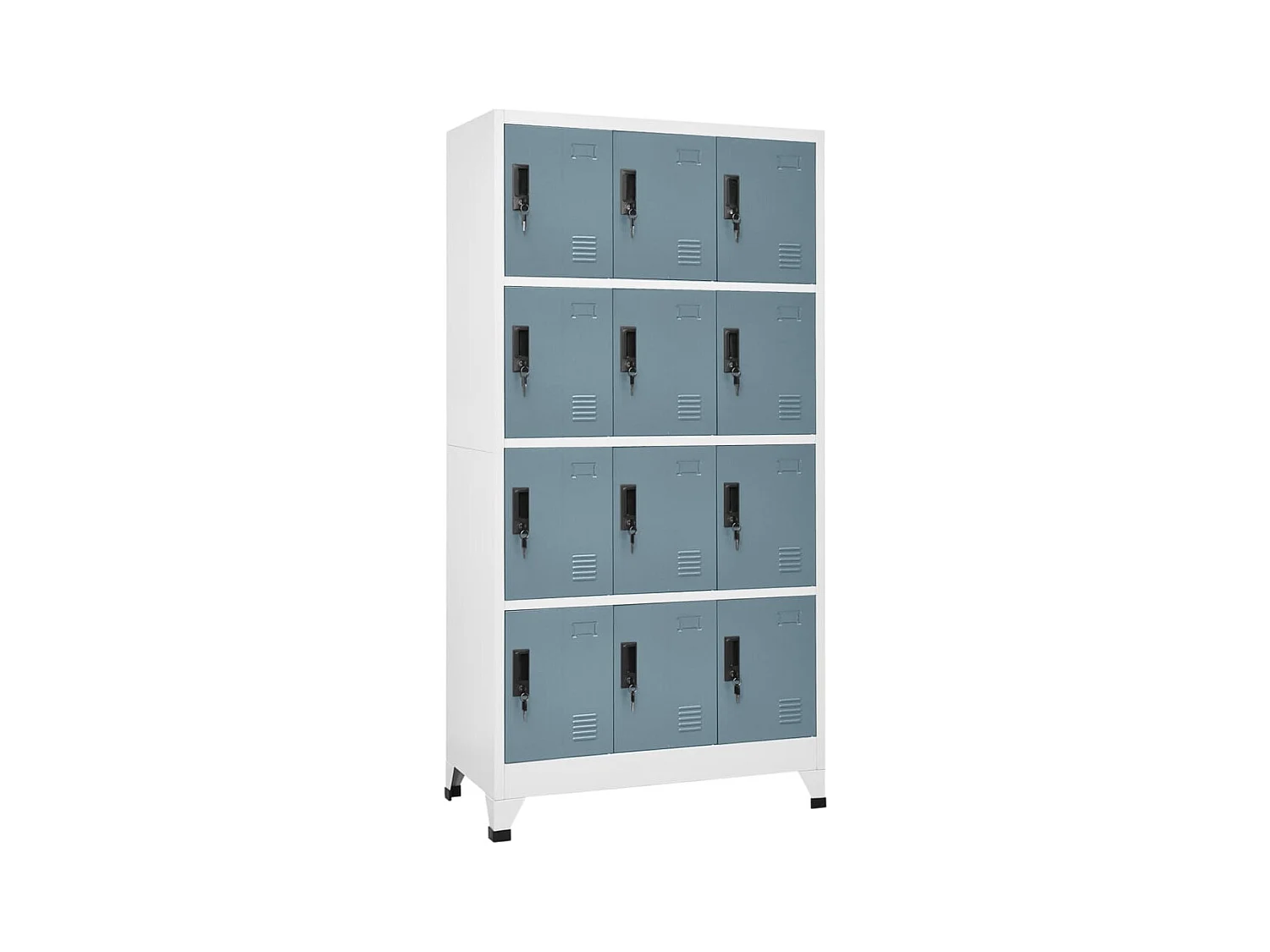 Armoire à casiers Gris clair et gris foncé 90x45x180 cm Acier FR60699