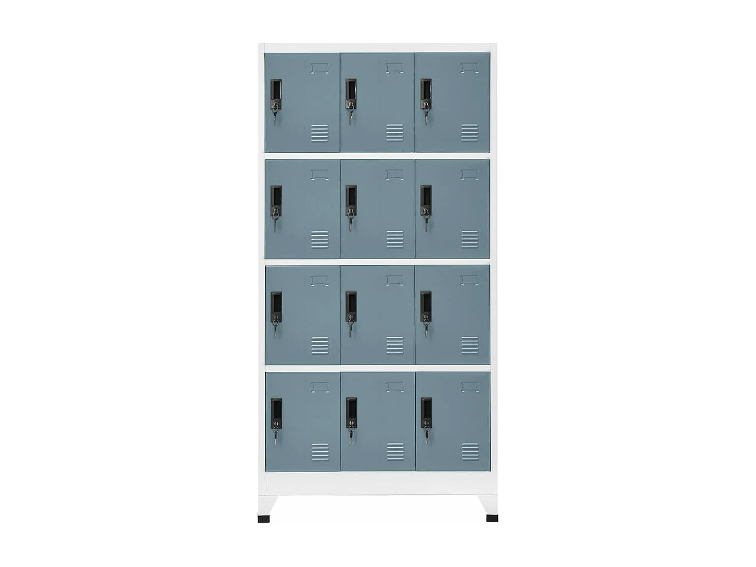 Armoire à casiers Gris clair et gris foncé 90x45x180 cm Acier FR60699