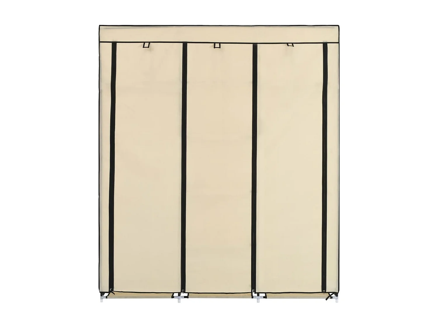 Armoire avec compartiments et barres Crème 150x45x175 cm Tissu FR64384