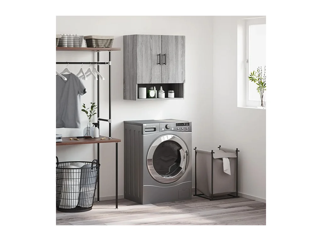 Armoire murale sonoma gris 60x31x70 cm bois d'ingénierie FR51964