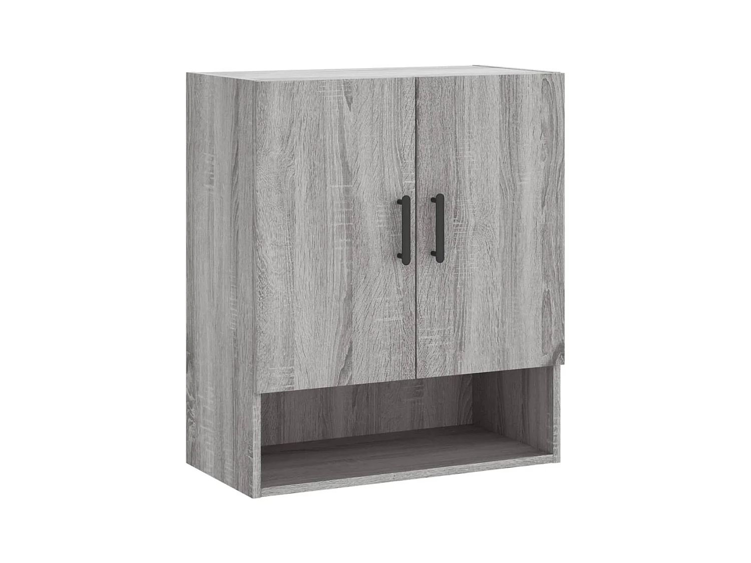 Wandkast 60x31x70 cm bewerkt hout grijs sonoma eikenkleurig BE670954