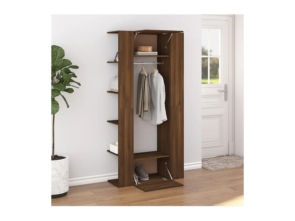 Armoires de couloir 2 pcs chêne marron bois d'ingénierie FR44239
