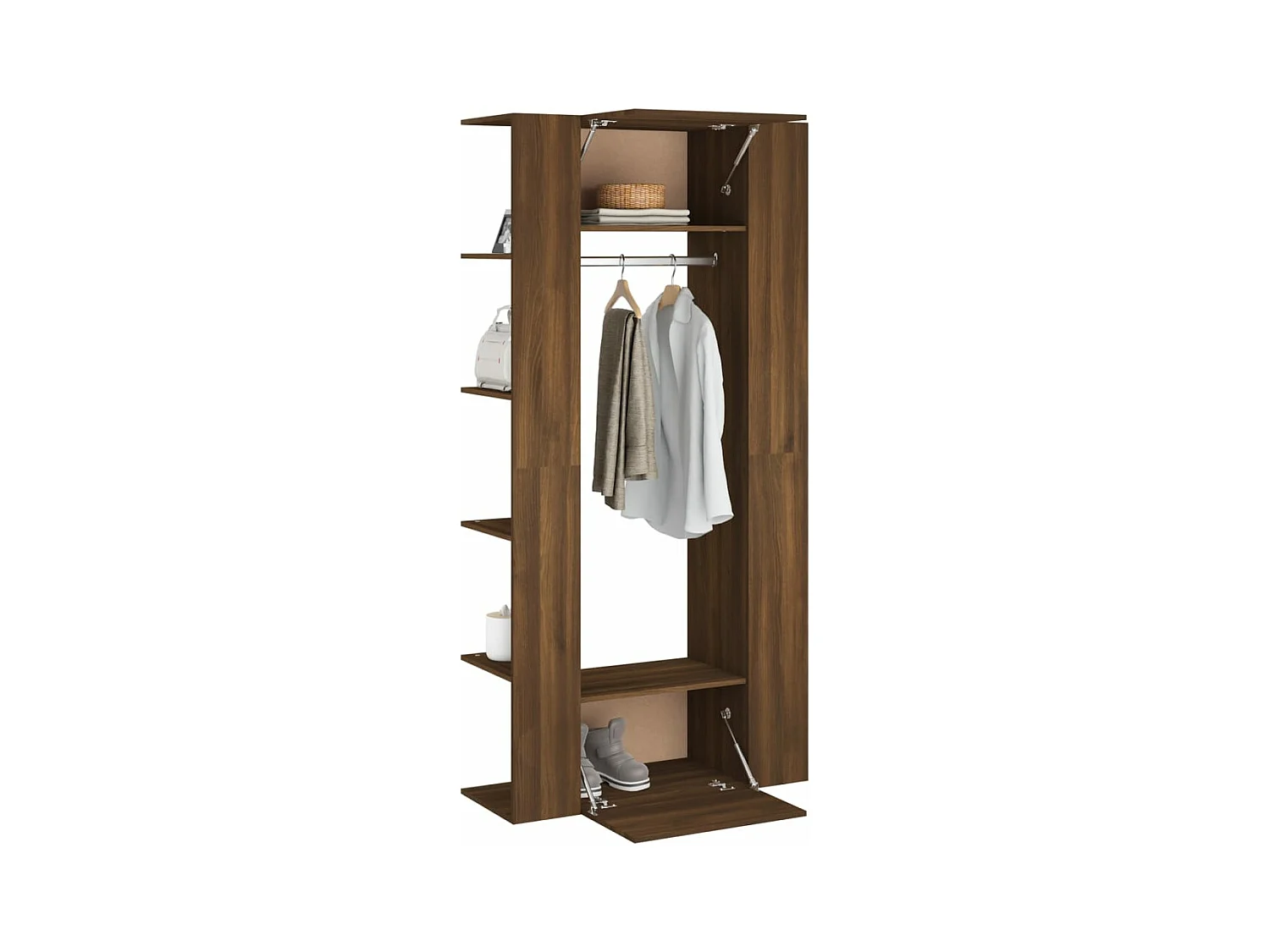Armoires de couloir 2 pcs chêne marron bois d'ingénierie FR44239