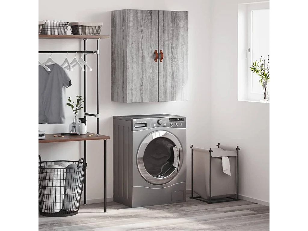 Armoire murale sonoma gris 69,5x34x90 cm FR52951