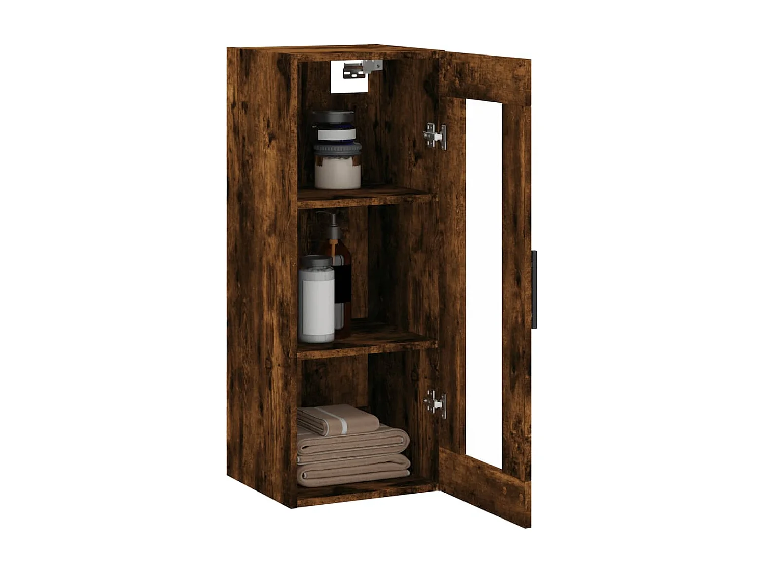 Armoire murale chêne fumé 34,5x34x90 cm FR55826
