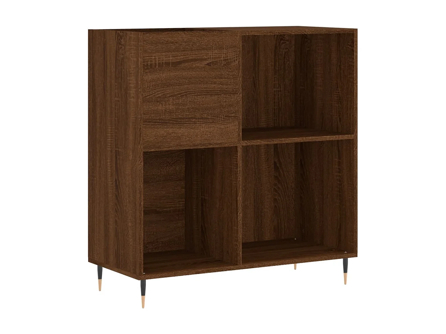 Armoire à disques chêne marron 84,5x38x89 cm bois d'ingénierie FR33526