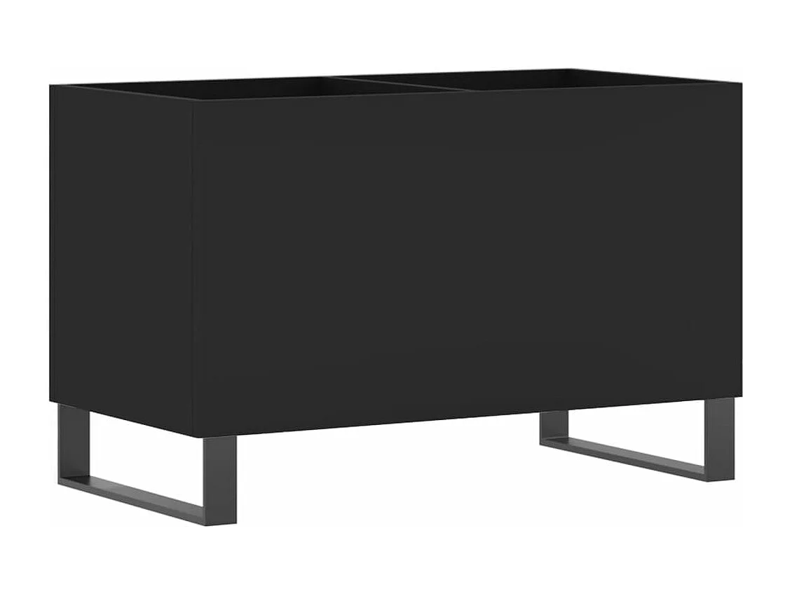 Armoire à disques noir 74,5x38x48 cm bois d'ingénierie FR51119