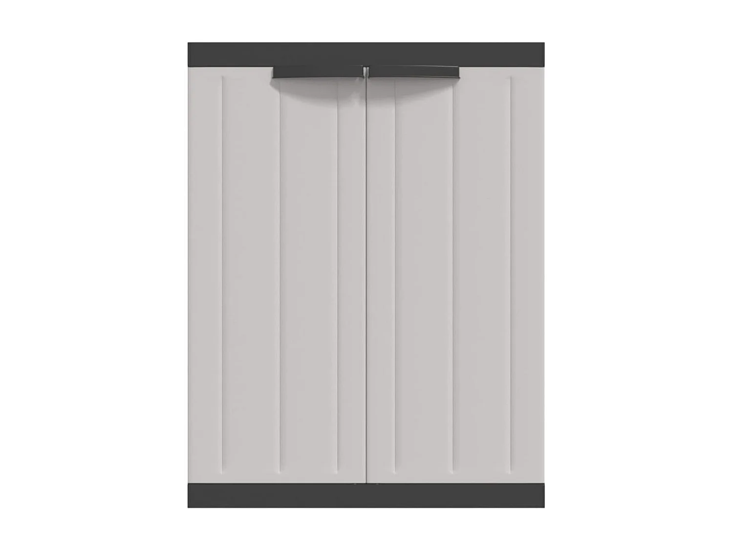 Armario de almacenaje exterior PP gris y negro 65x37x85 cm ES254627