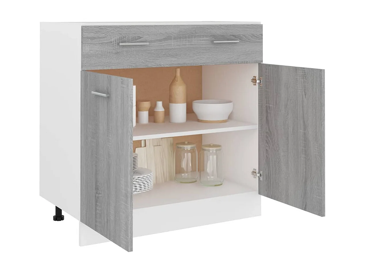 Armoire de plancher à tiroir Sonoma gris 80x46x81,5 cm FR28098