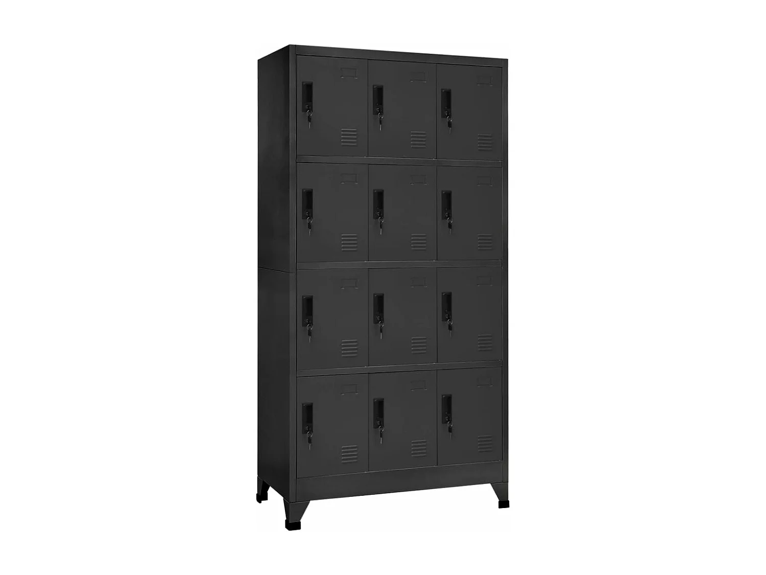 Armoire à casiers Anthracite 90x45x180 cm Acier FR94642