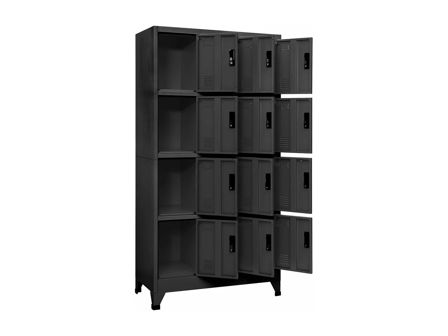 Armoire à casiers Anthracite 90x45x180 cm Acier FR94642