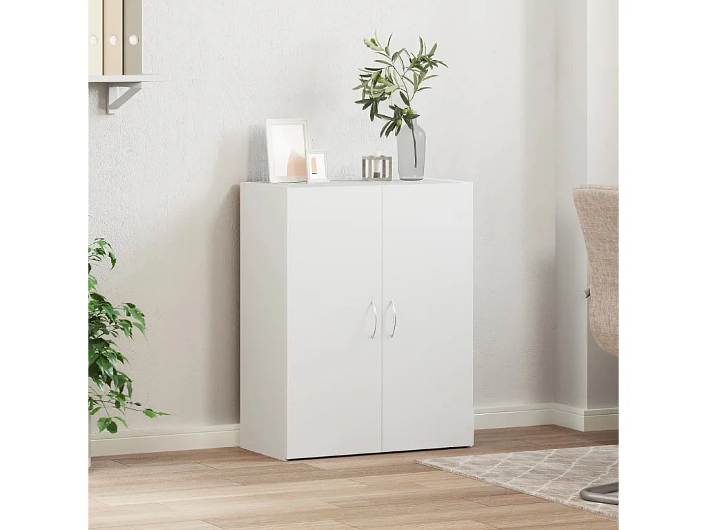 Armoire de classement blanc 60x32x77,5 cm bois d'ingénierie FR17645