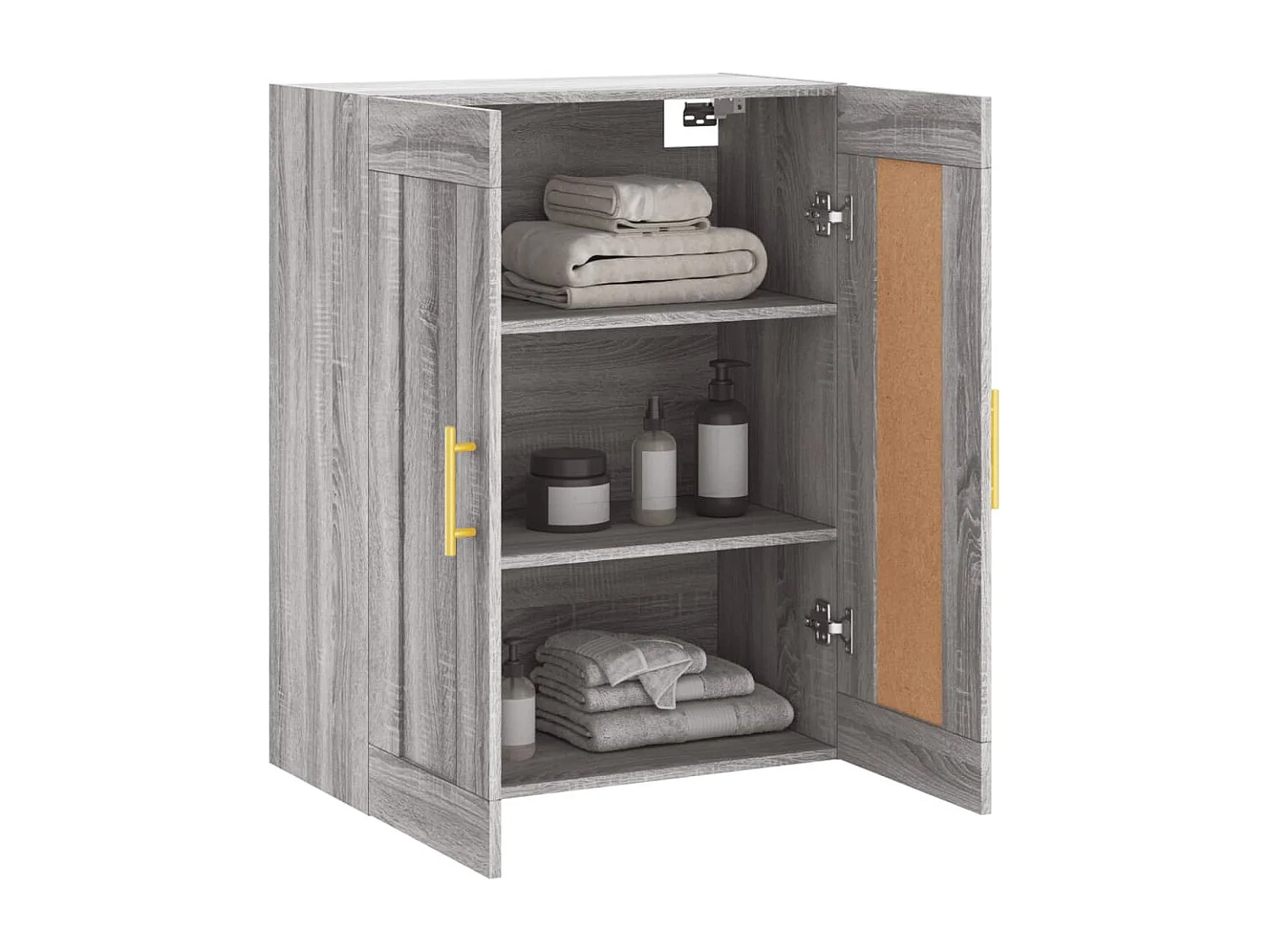 Armario de pared madera ingeniería gris Sonoma 69,5x34x90 cm ES954093