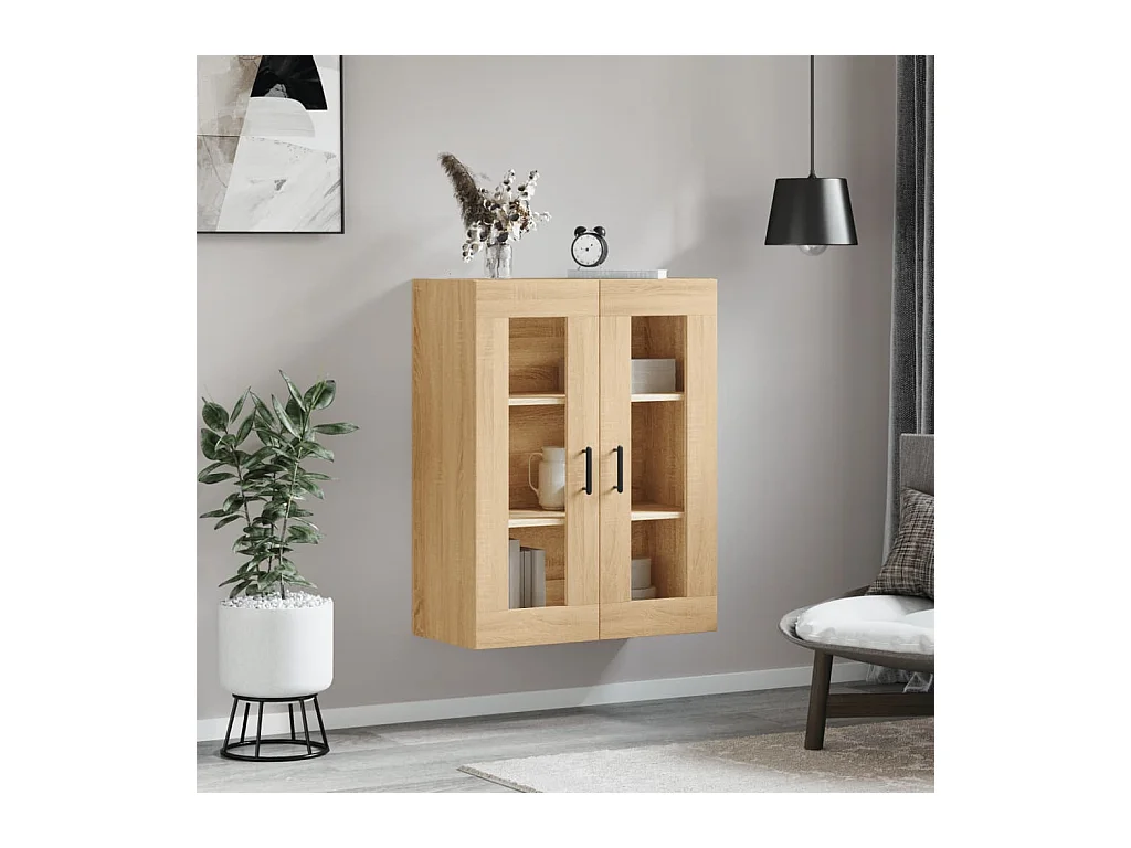 Armario de pared roble Sonoma 69,5x34x90 cm ES199220