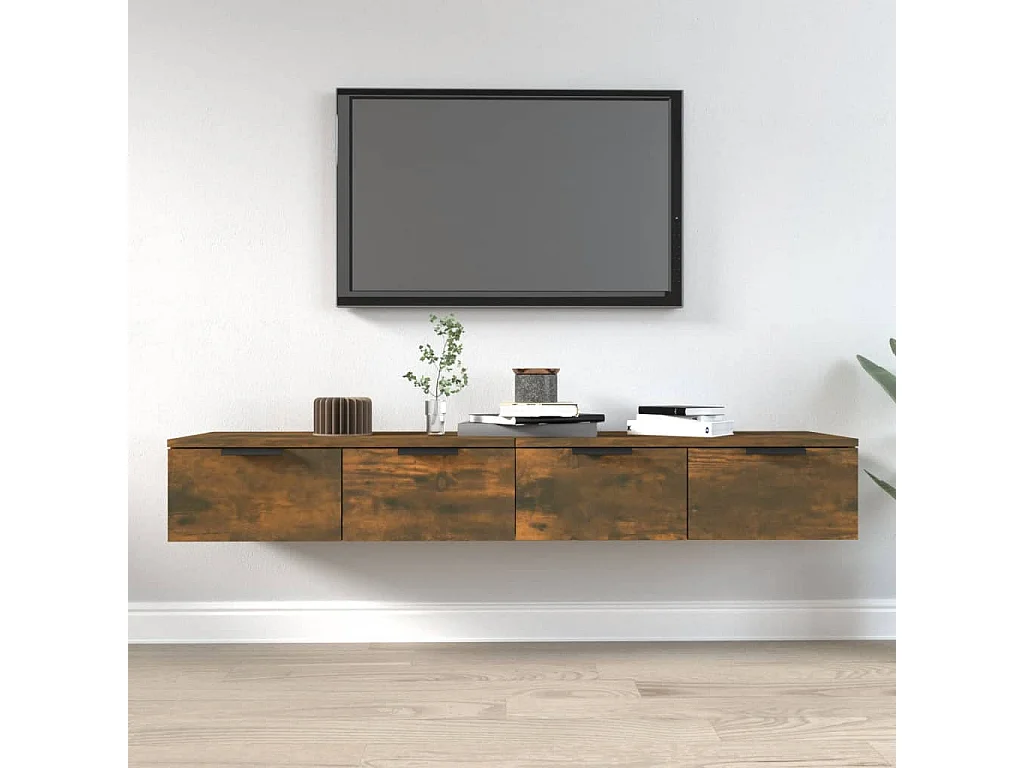 Armoires murales 2 pcs Chêne fumé 68x30x20 cm Bois d'ingénierie FR51013