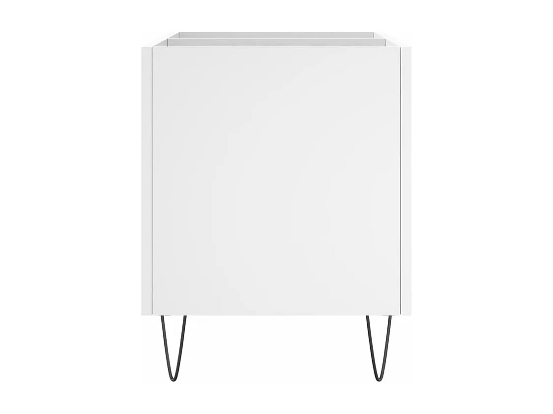 Platenkast 74,5x38x48 cm bewerkt hout wit BE941161