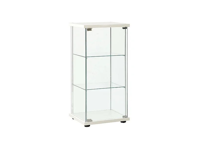 Armário de arrumação vidro temperado branco PT716578