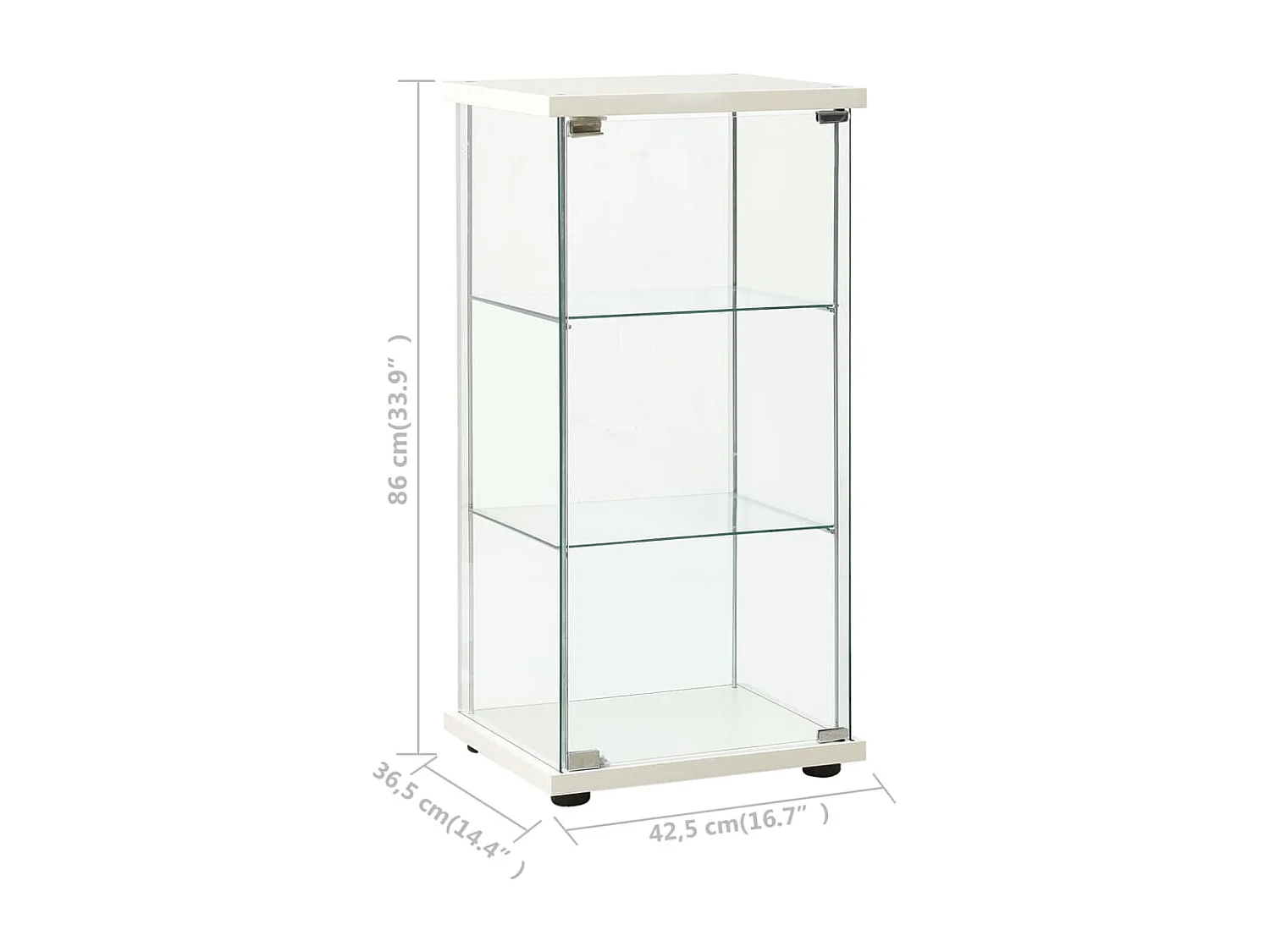 Armoire de rangement Verre trempé Blanc FR40188