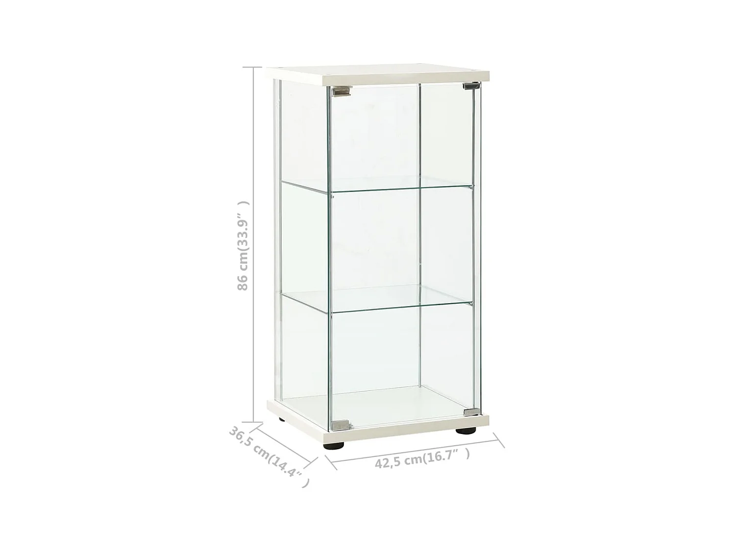 Armoire de rangement Verre trempé Blanc FR40188