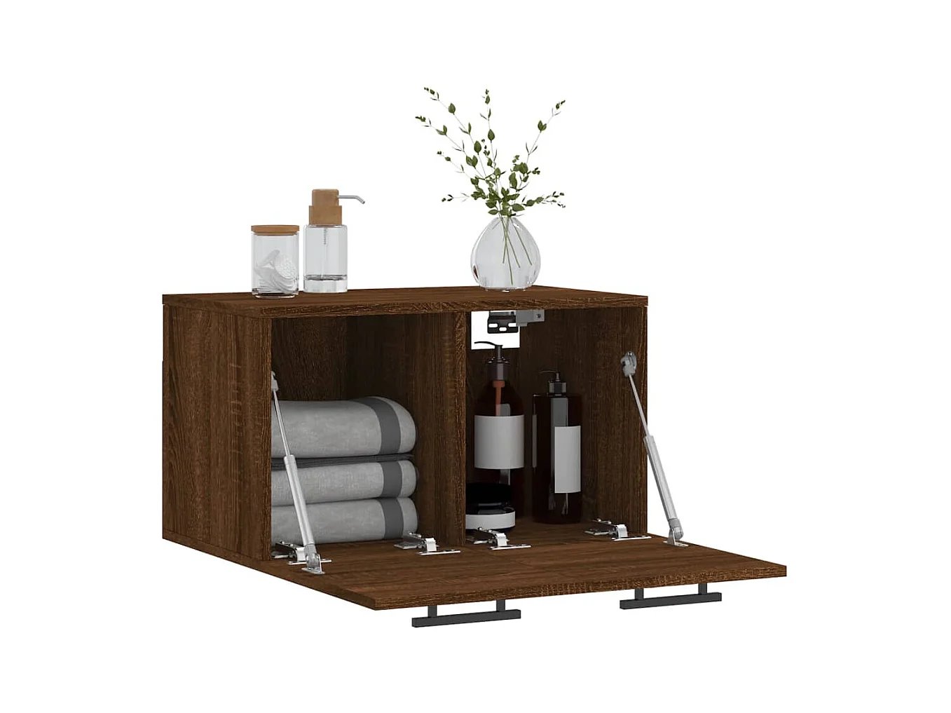 Wandkast 60x36,5x35 cm bewerkt hout bruin eikenkleur BE470477