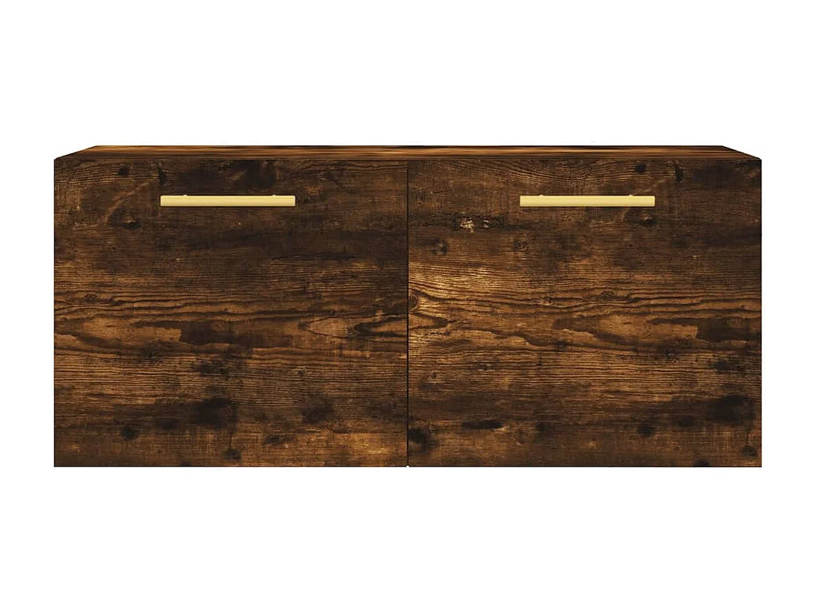 Armario de pared madera ingeniería roble ahumado 80x36,5x35 cm ES499379