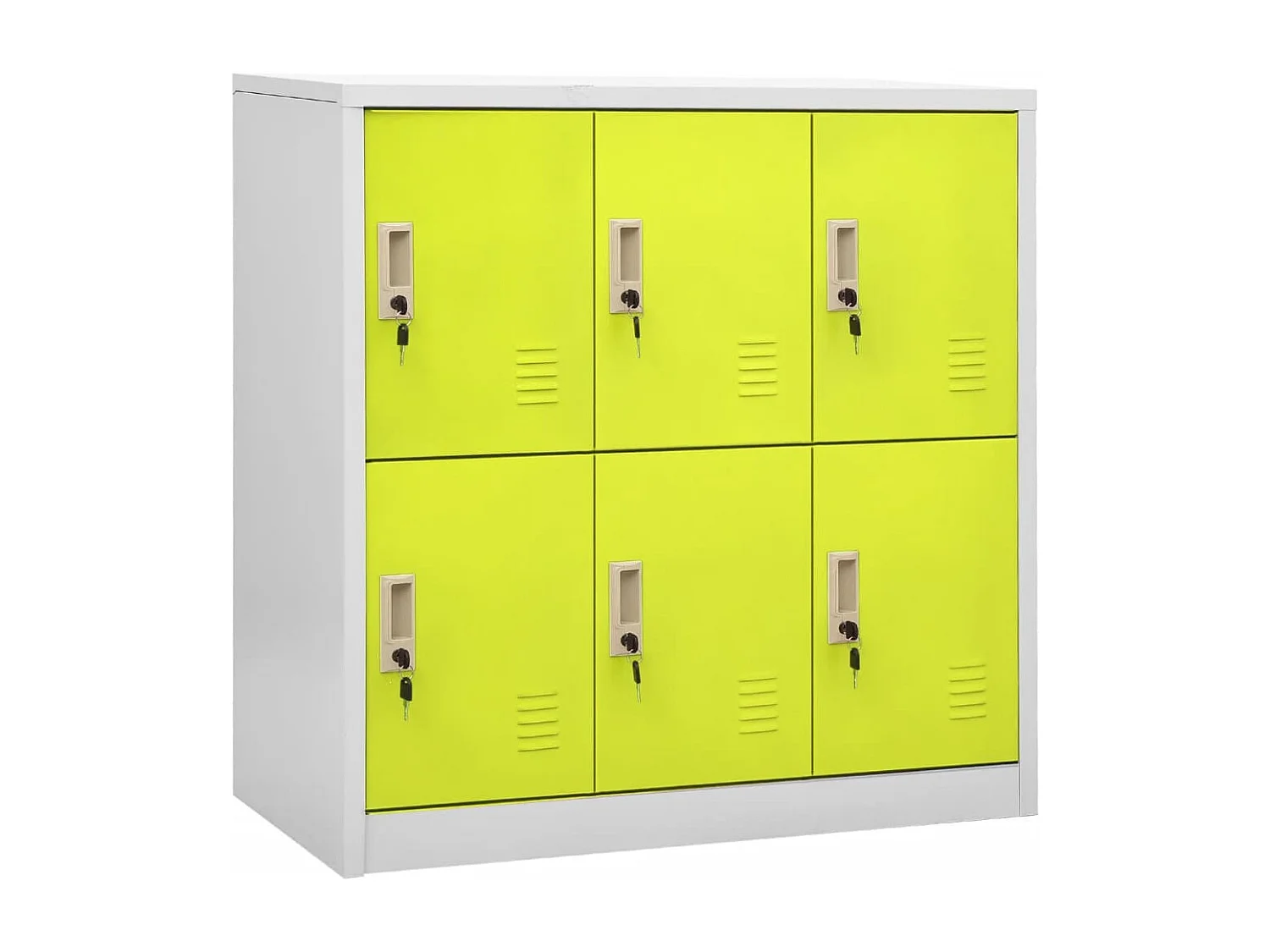 Armoire à casiers Gris clair et vert 90x45x92,5 cm Acier FR13657