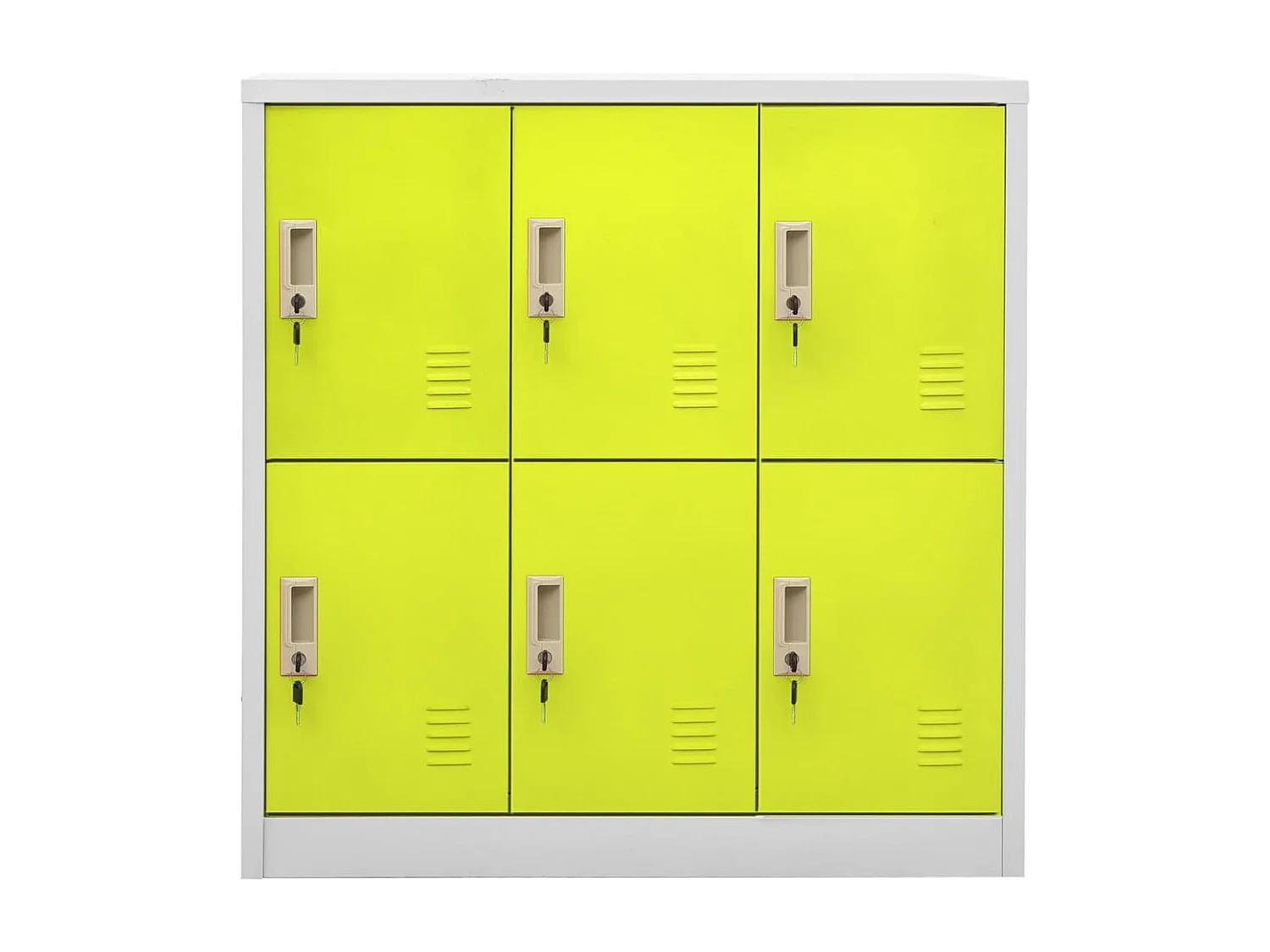 Armoire à casiers Gris clair et vert 90x45x92,5 cm Acier FR13657