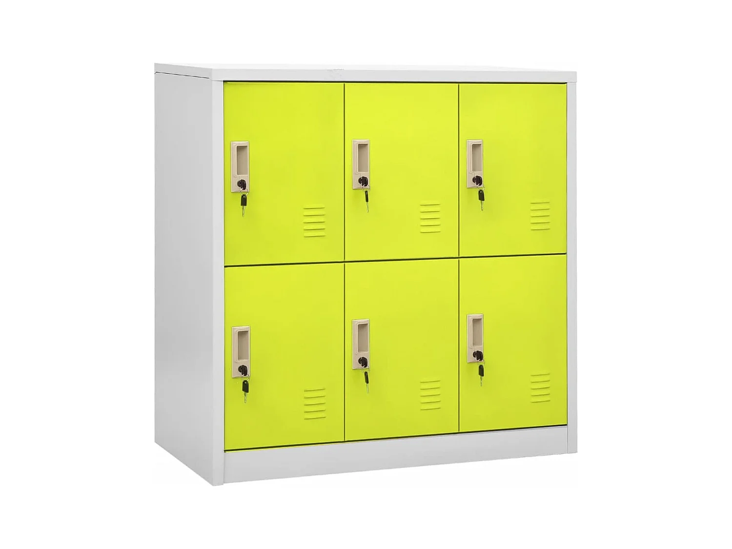 Armoire à casiers Gris clair et vert 90x45x92,5 cm Acier FR13657