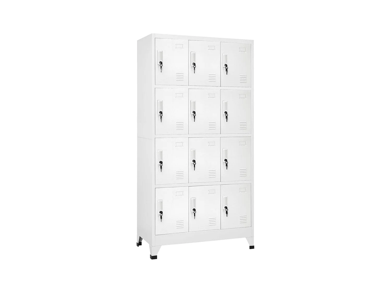 Armoire à casier avec 12 compartiments 90x45x180 cm FR52210