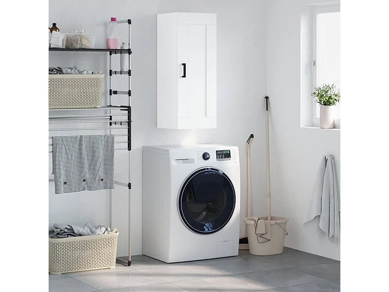 Armoire murale blanc 34,5x34x90 cm bois d'ingénierie FR27344