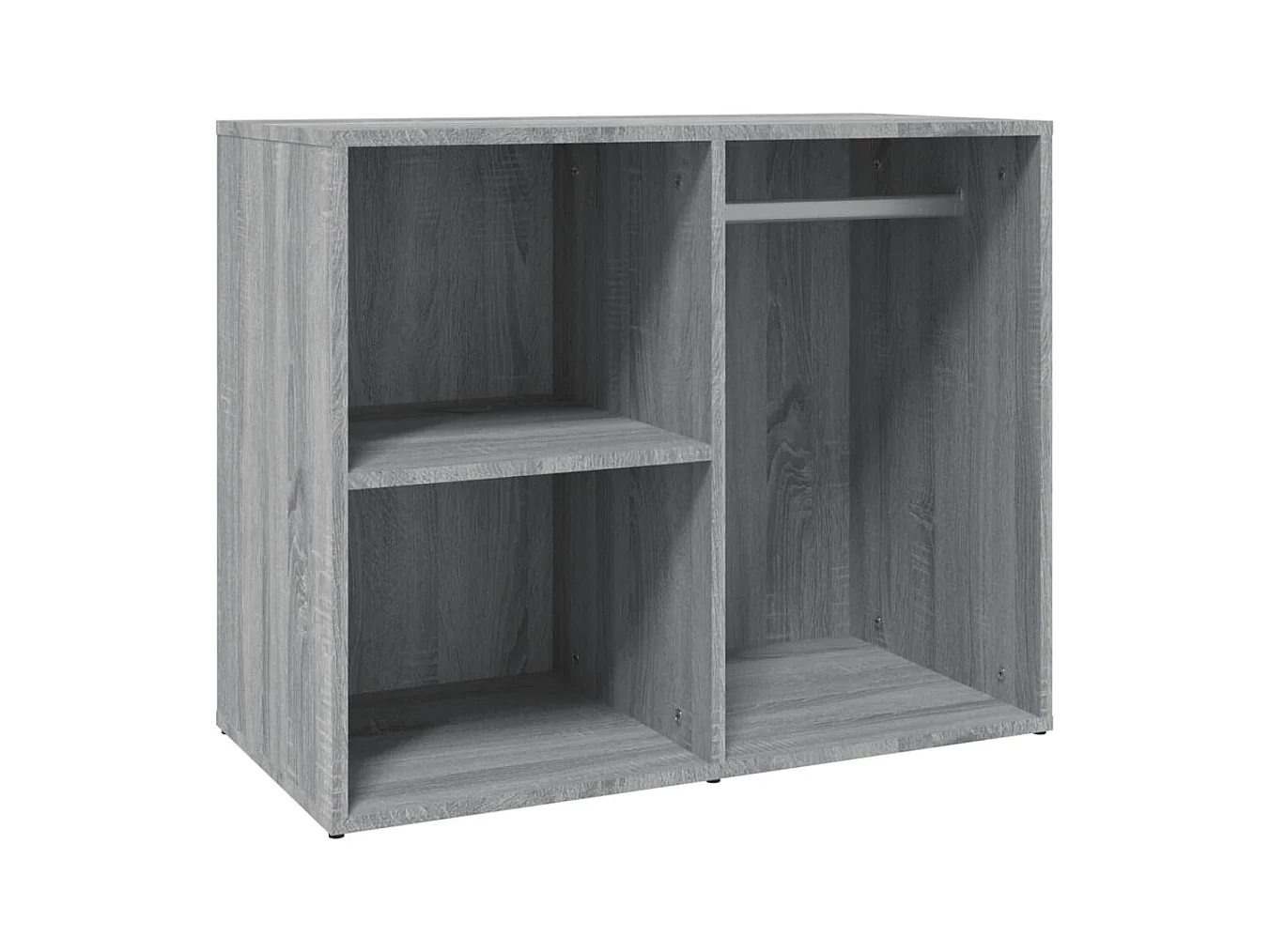 Kledingkast 80x40x65 cm bewerkt hout grijs sonoma eikenkleur BE374629