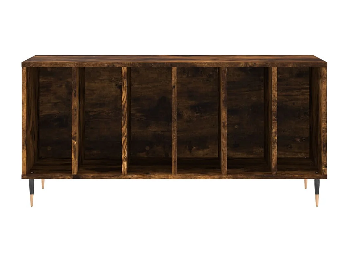 Armoire à disques chêne fumé 100x38x48 cm bois d'ingénierie FR23980