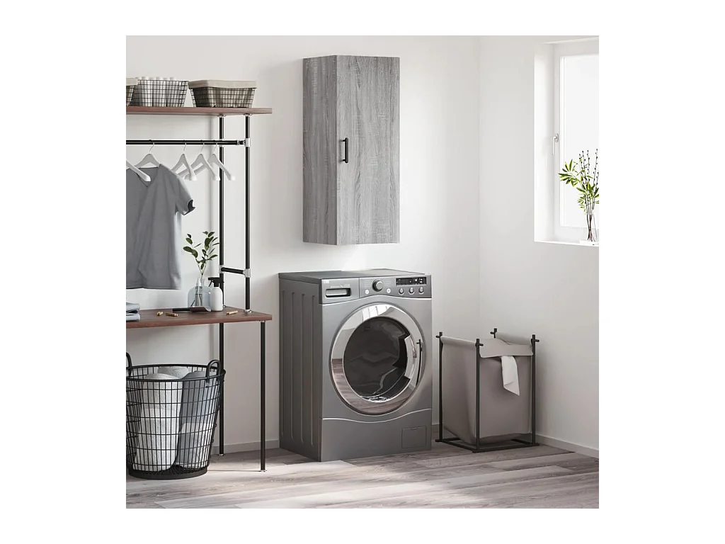 Armoire murale sonoma gris 34,5x34x90 cm FR73970