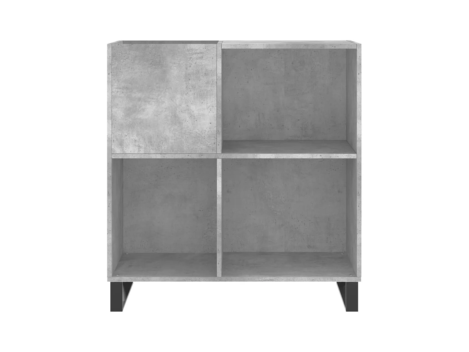 Armoire à disques gris béton 84,5x38x89 cm bois d'ingénierie FR45549