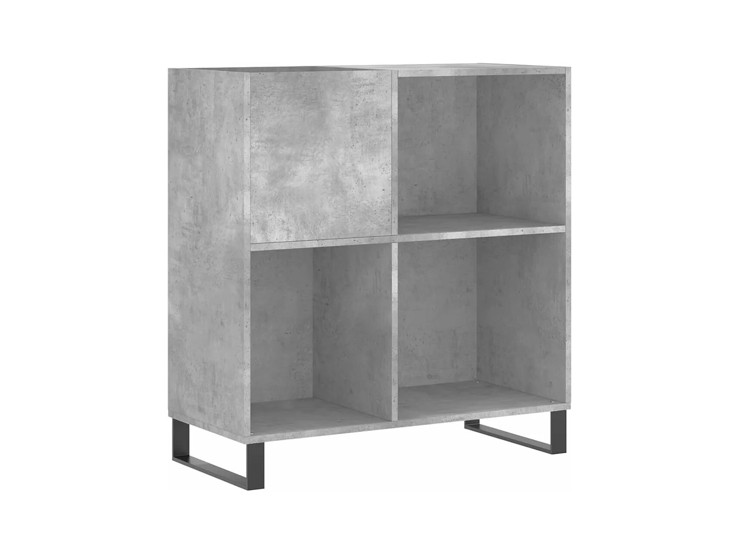 Armoire à disques gris béton 84,5x38x89 cm bois d'ingénierie FR45549