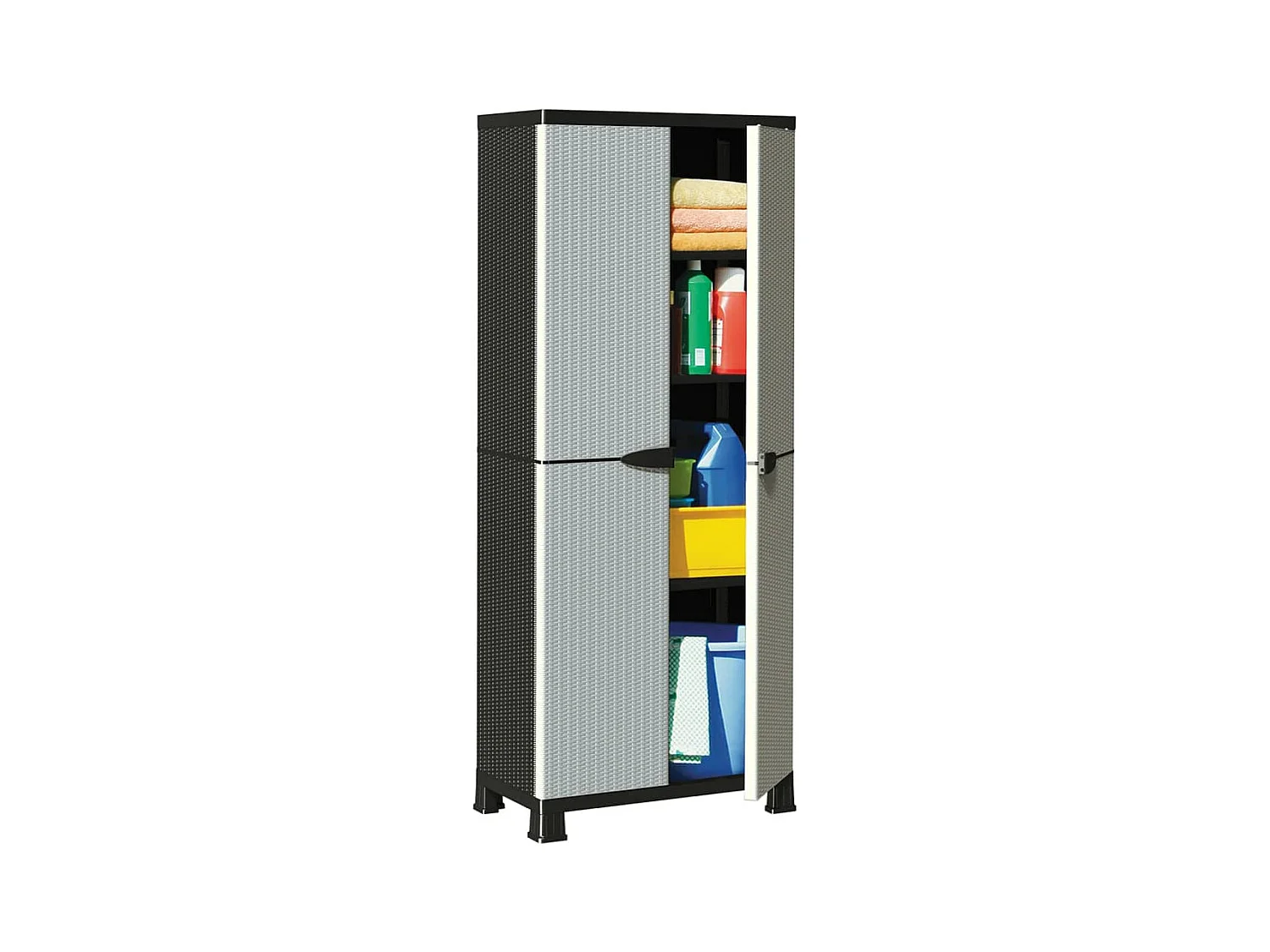 Armoire en plastique 68x39x171,5 cm Design de rotin FR62782